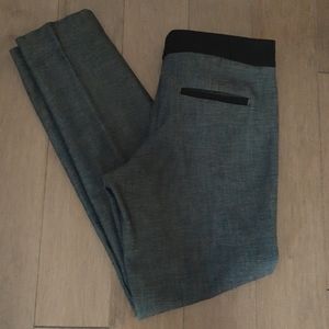 Express grey pants with black details